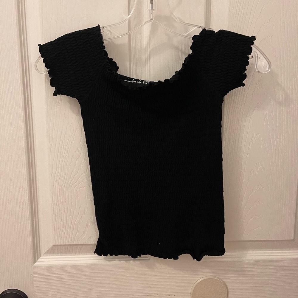 Free People Top Black S/P P/P Adorable On